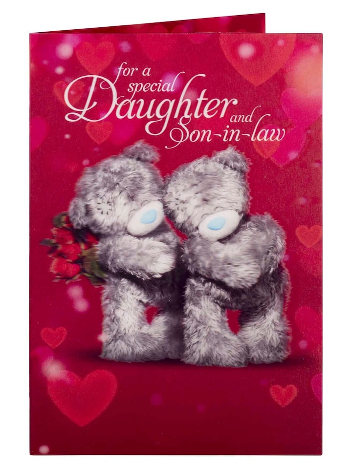 image 1 of Me To You 3D Daughter & Son-In-Law Anniversary Card