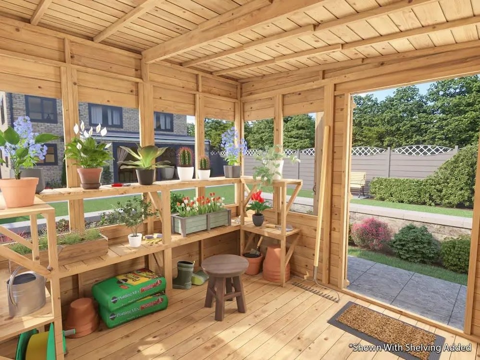 image 1 of Dunster House Potting Shed Pent Roof W8' x D8' (W2.4 x D2.4m) Superfelt, Overlord Modular