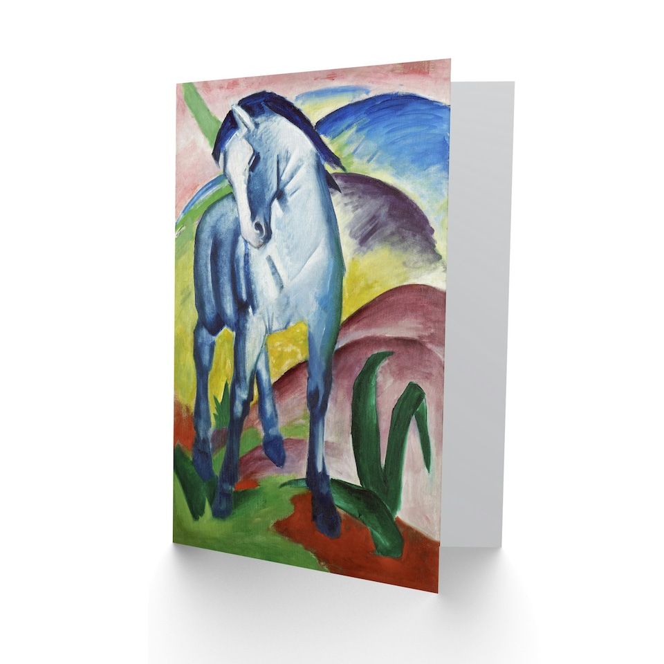 image 1 of Franz Marc Art Card Blue Horse I Expressionist Painting