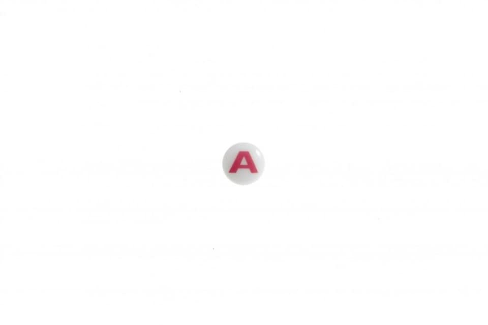 Trimits Pink 14mm Baby Alphabet Letter Buttons for Dressmaking - each