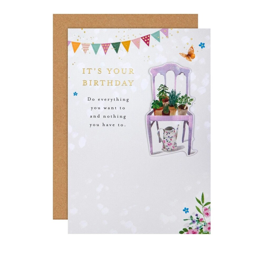 image 1 of Plants & Flowers Design Birthday Card