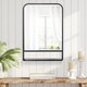 image 6 of HOMCOM Modern Square Wall Mirror with Storage Shelf, 70  50 cm Mirrors for Living Room, Bedroom, Black