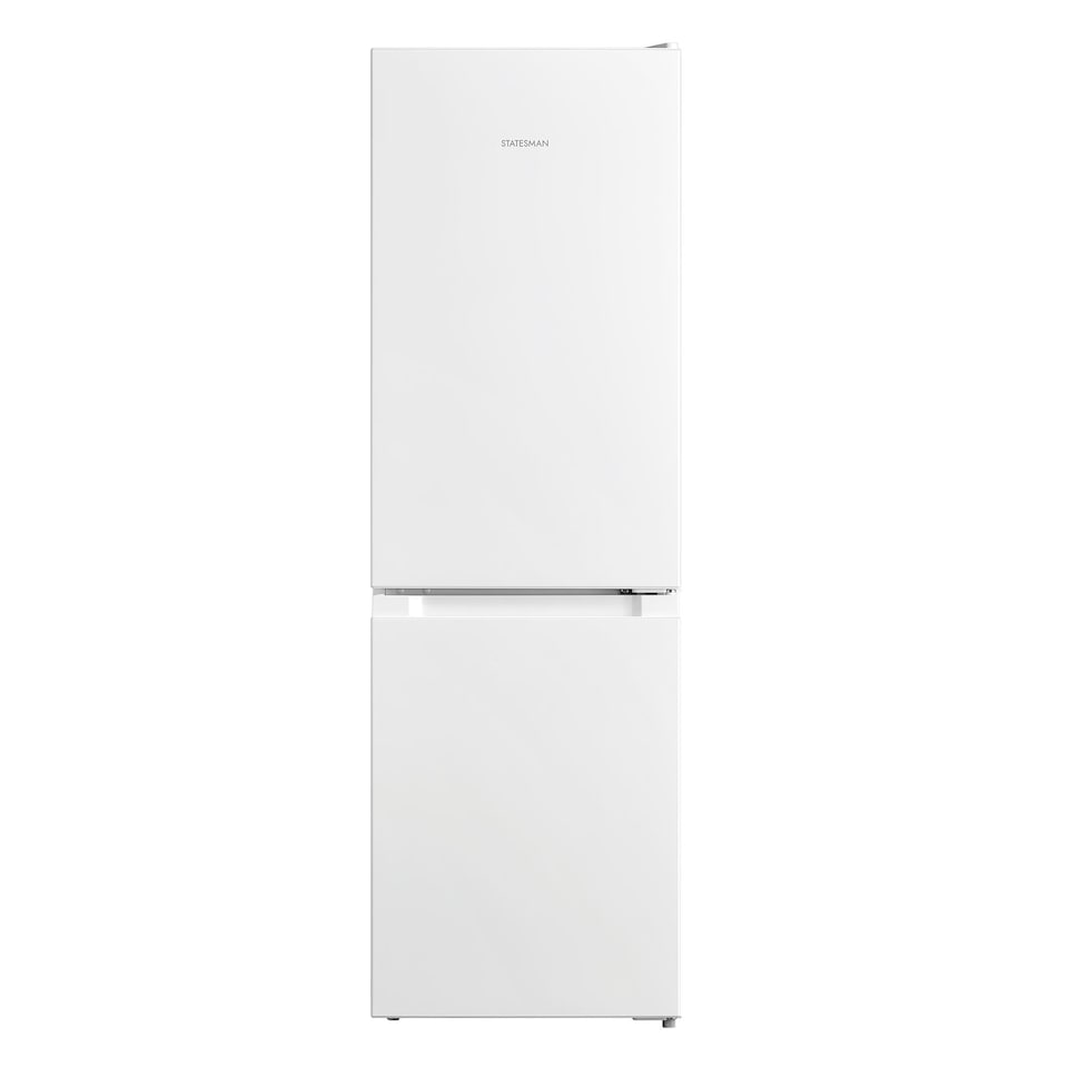 Statesman FF1547W 47cm Freestanding 60/40 Fridge Freezer Frost Free, 2 Adjustable Glass Shelves, 3 Drawers, Reversible Doors, White