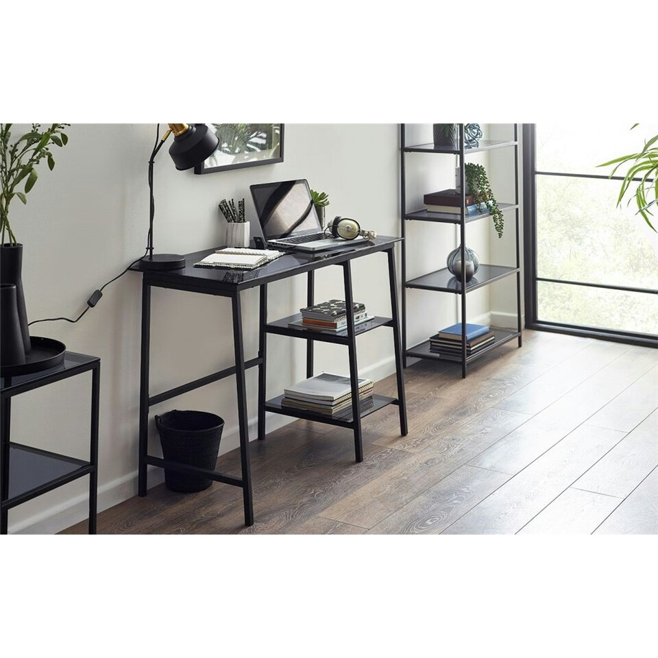 Premium Classic Smoked Glass Desk