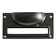 image 3 of Hammer & Tongs Filing Cabinet Drawer Pull with Card Frame - W100mm x H50mm - Black Black