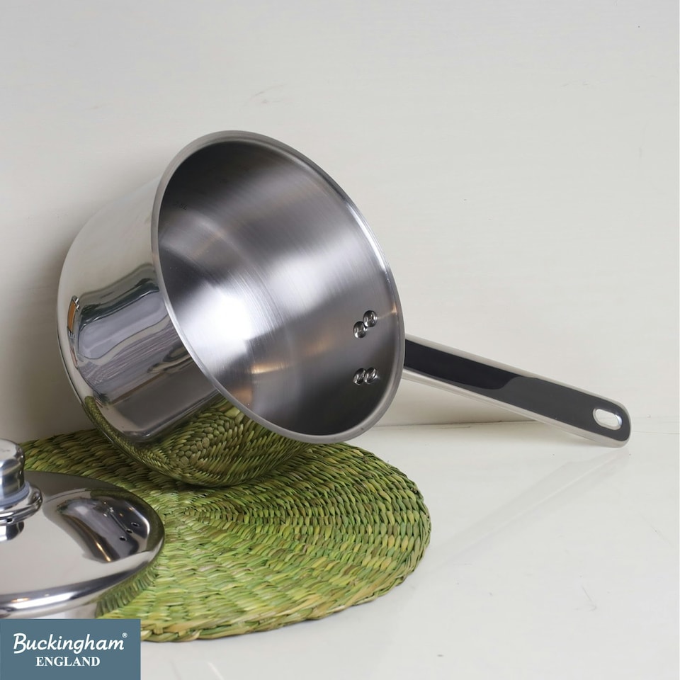 image 1 of Buckingham Stainless Steel Deep Saucepan 18 cm , 2.8 Litre | Silver