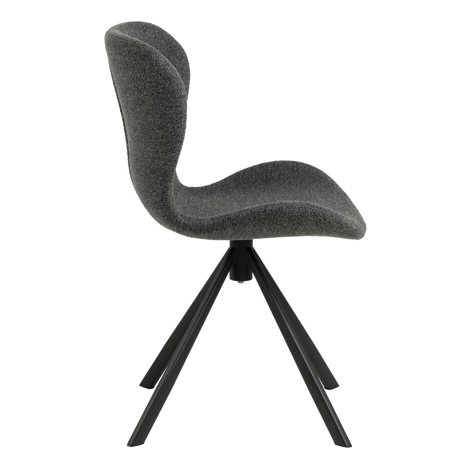 image 1 of Batilda Swivel Dining chairs in Grey Fabic Set of 2