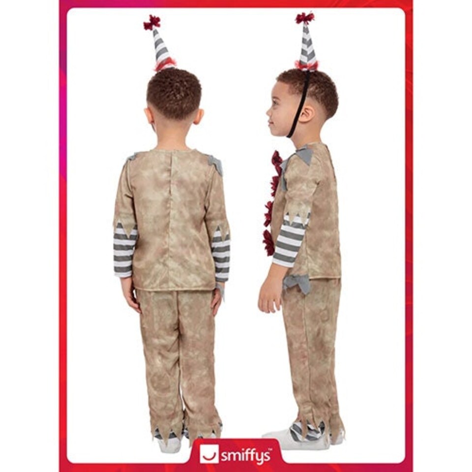 image 1 of Vintage Clown Fancy Dress Costume Unisex Toddler Age 1-2