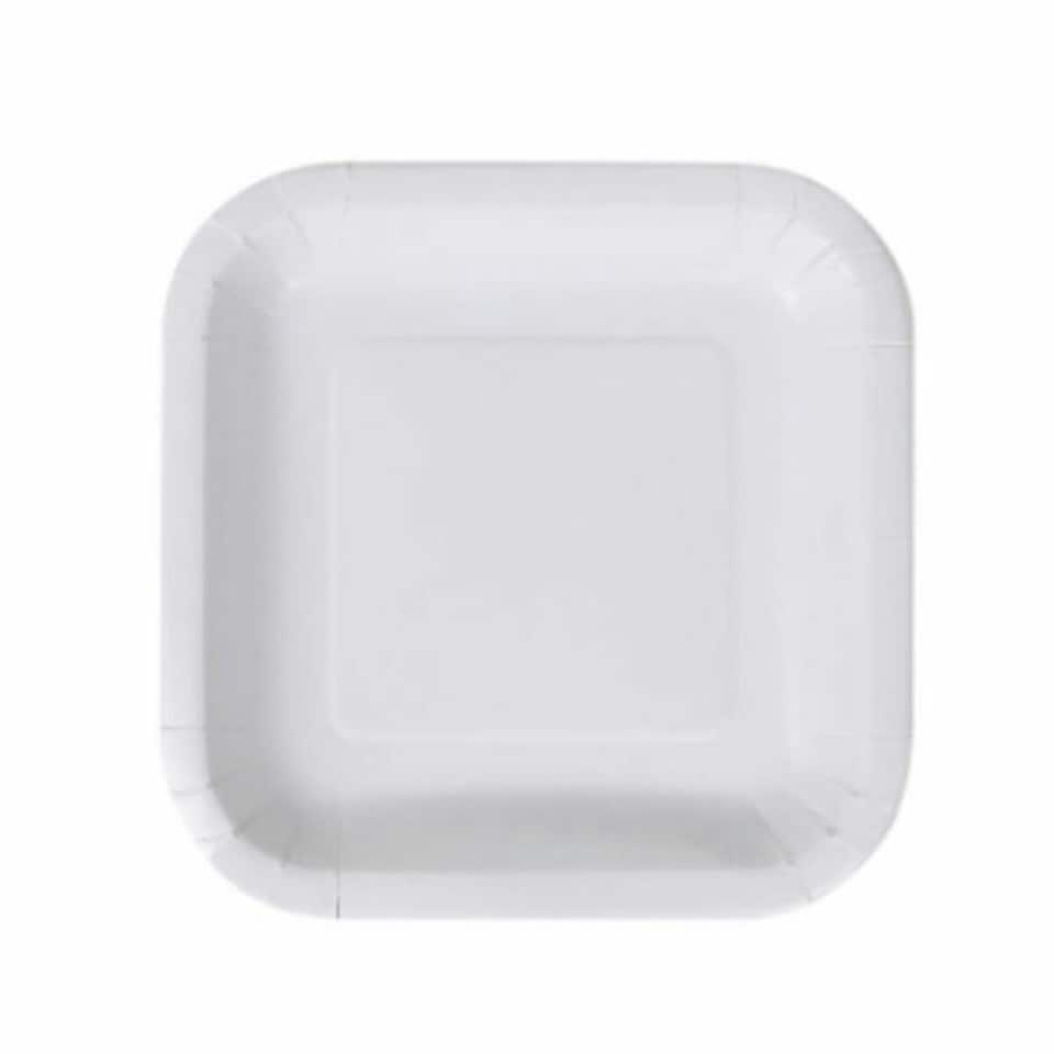 image 1 of Plate set Algon Disposable White Cardboard 20 cm (36 Units) N/A