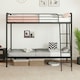 image 7 of COSTWAY Metal Bunk Bed Single Bunk Bed w/Ladder