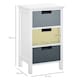 image 3 of HOMCOM 3 Drawer Colourful Storage Cabinet Tower Dresser Chest Organiser Home