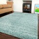 image 2 of KUKOON Duck Egg Blue Deep Pile Shaggy Living Room Area Rug 80cm x 150cm