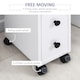 image 5 of kleankin Slim Bathroom Storage with 2 Drawers, 2 Open and Wheels, White
