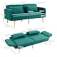 image 7 of HOMCOM Convertible Sofa Bed Settee with Cushions, Adjustable Backrest, Green
