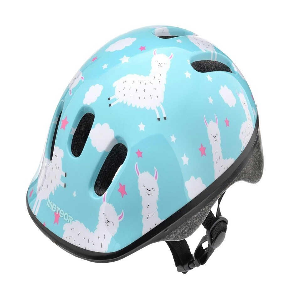 image 1 of Helmet for Kids Toddlers – Lightweight Adjustable Bike Helmet for Boys & Girls – Safety Crash Protection for Cycling, Scooter, Skateboard – KS06 | Blue | Alpacas | S