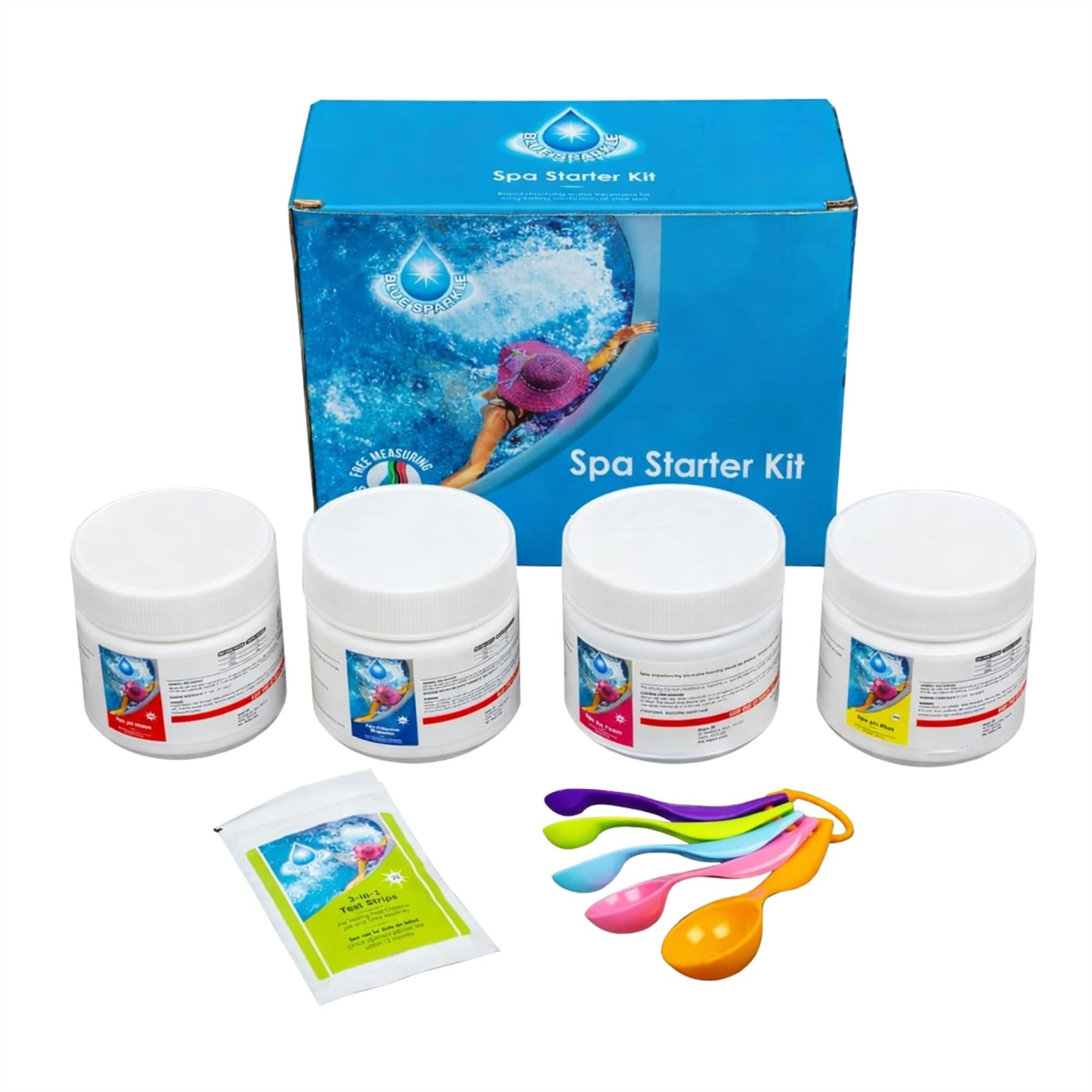 Pool Chemical Starter Kit for Hot Tub Spa Swimming Pool Water Cleaning Treatment Set