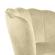 image 2 of FLORA Petal Chair Velvet Upholstered Fabric - Champagne Yellow | Champagne
