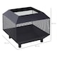 image 5 of Outsunny Metal Firepit Patio Heater Brazier Garden Square Stove Log Wood Burner
