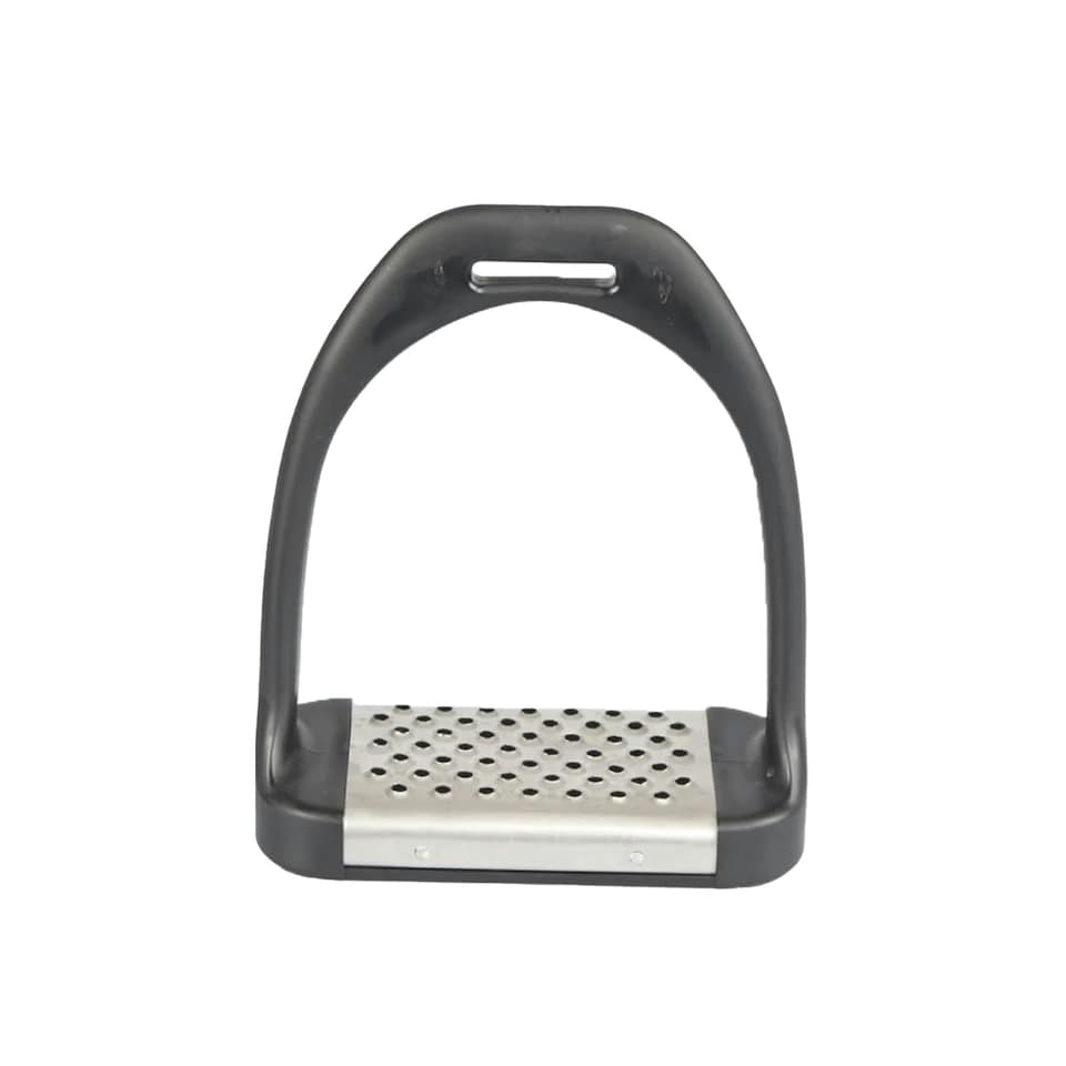 image 1 of Shires Metal Horse Stirrups - Black - 4.75in