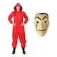 image 1 of Adults Red Jumpsuit with Hood Costume + Salvador Mask Red | 2XL
