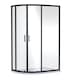image 1 of Balterley Ruwa Toughened Safety Glass Offset Quadrant Shower Enclosure - Balterley | Black | Matt Black | 1