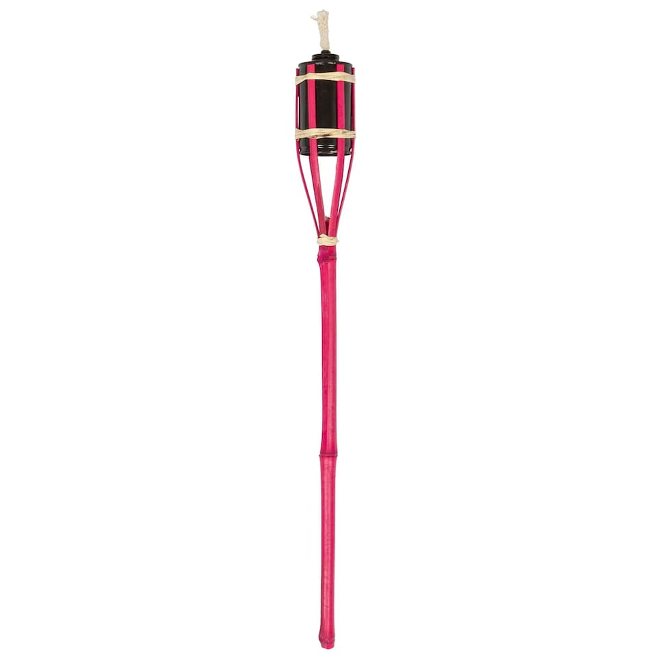 image 1 of Harbour Housewares Bamboo Garden Fire Torches - 60cm - Pink - Pack of 6