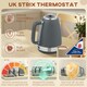 image 4 of HOMCOM 1.7L 3000W Quick Boil Kettle and 4 Slice Toaster Set Crumb Tray Grey