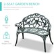 image 5 of Outsunny Garden Bench Porch Park Chair Seater Antique Rose Style Cast Aluminium
