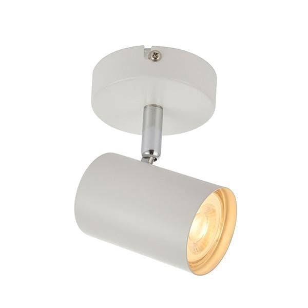 Netlighting Arezzo 1 Light Spotlight Matt White Chrome Plate GU10