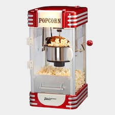 Cooks Professional Retro Popcorn Maker Machine 310W with Crank Handle & One Touch Control