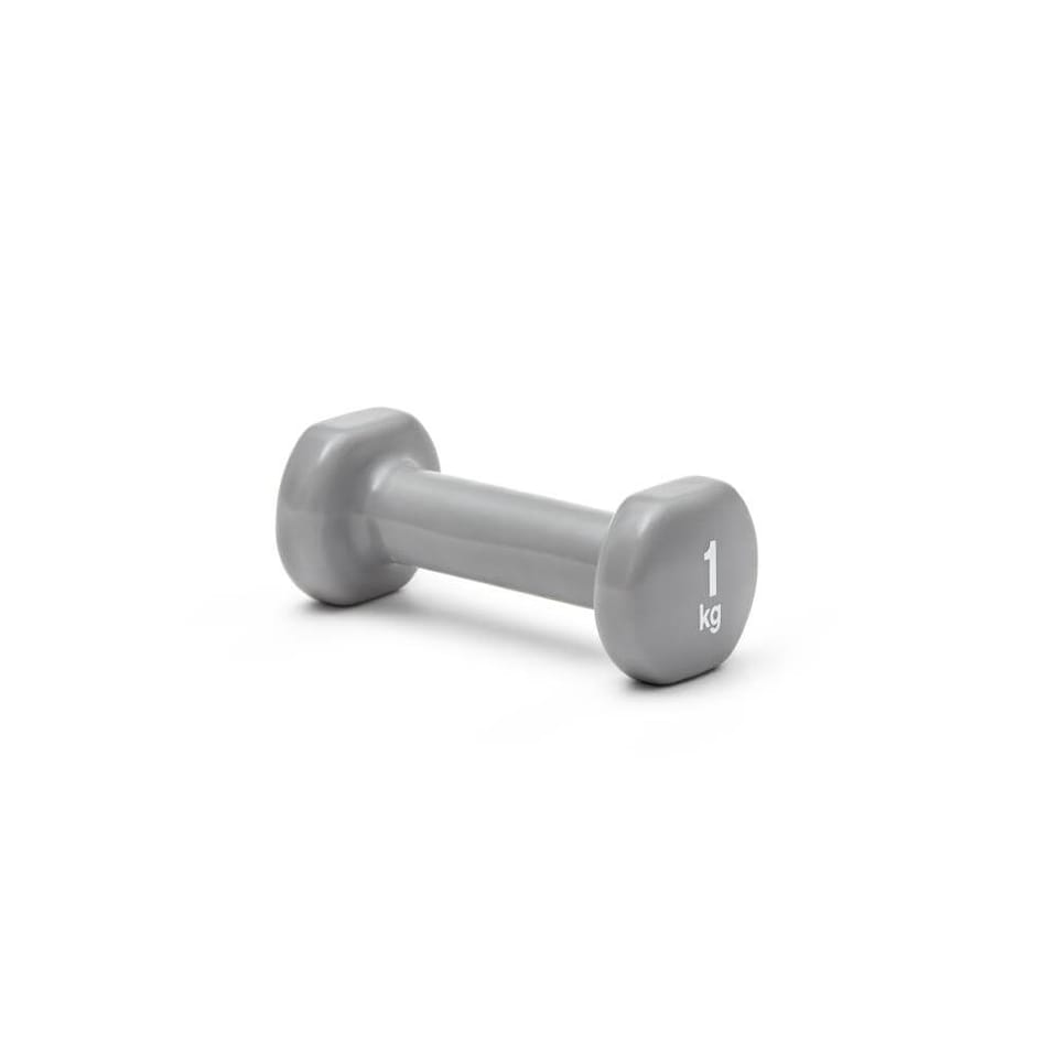 image 1 of Reebok 1kg Dumbbell Pair — Vinyl-Coated Cast Iron, Grey | Multi | Grey | 9483