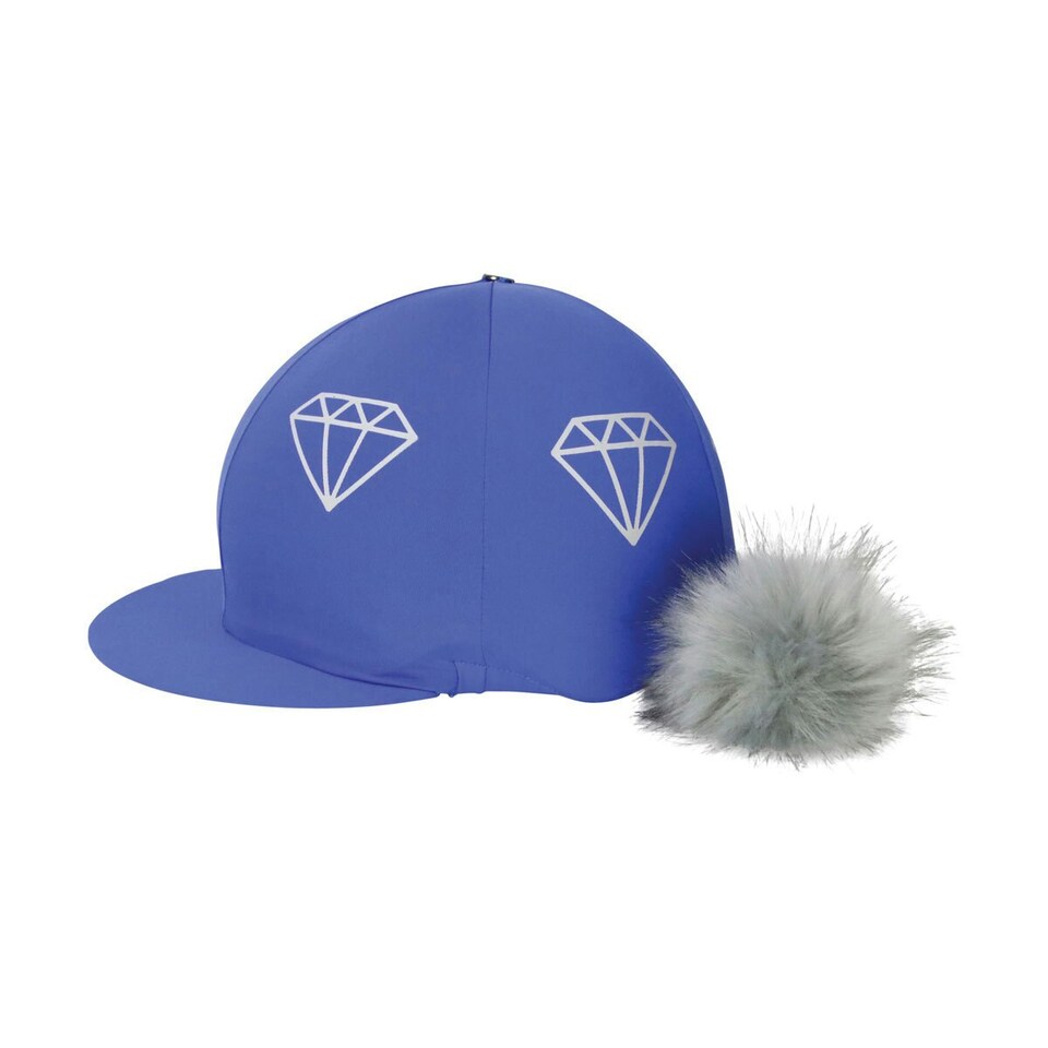 image 1 of Hy Equestrian Diamond Hat Cover - Electric Blue/Grey - One Size | Blue | One Size