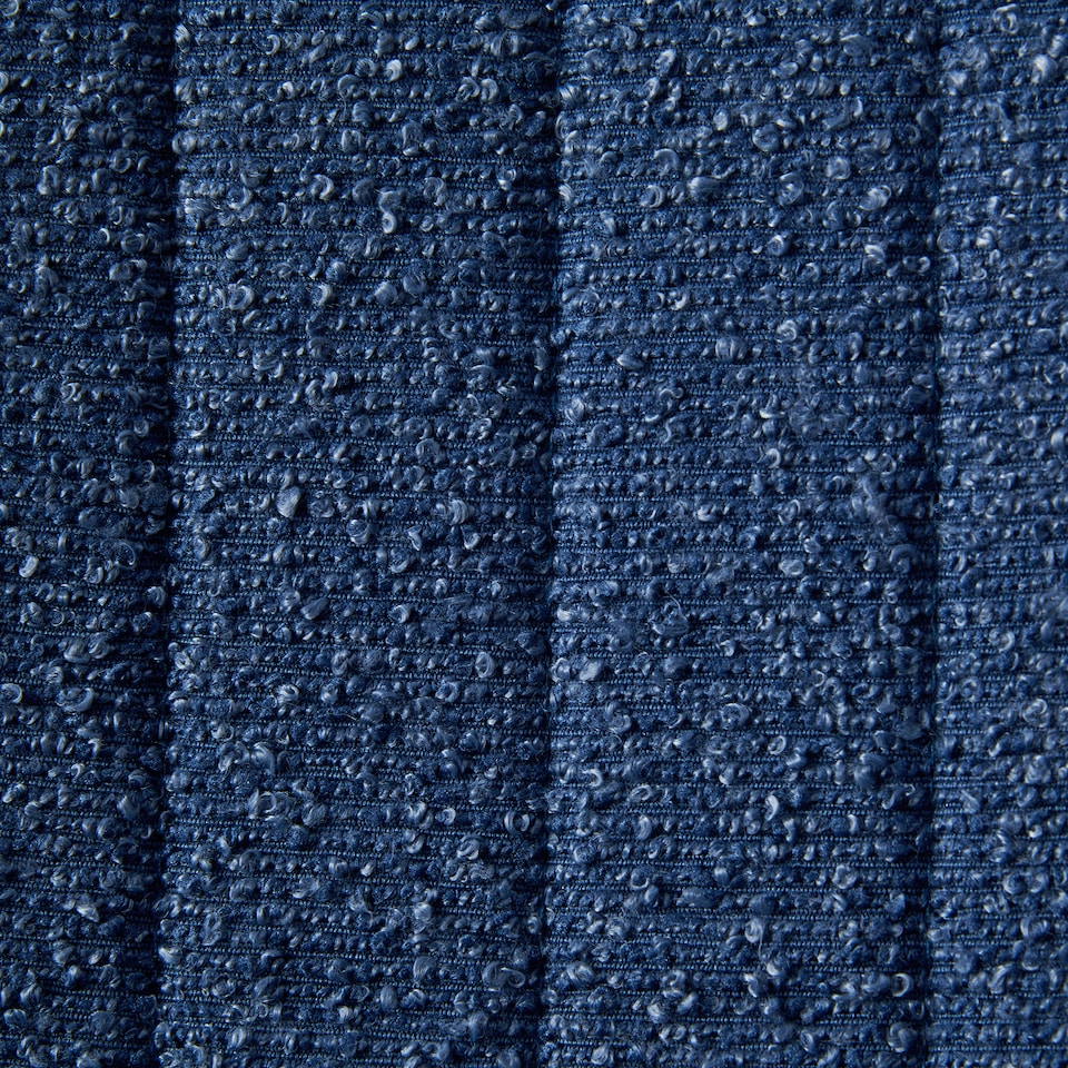 image 1 of Set of 6 Teddy Faux Fur Stitched Design Dining Chairs Blue Bella by MCC