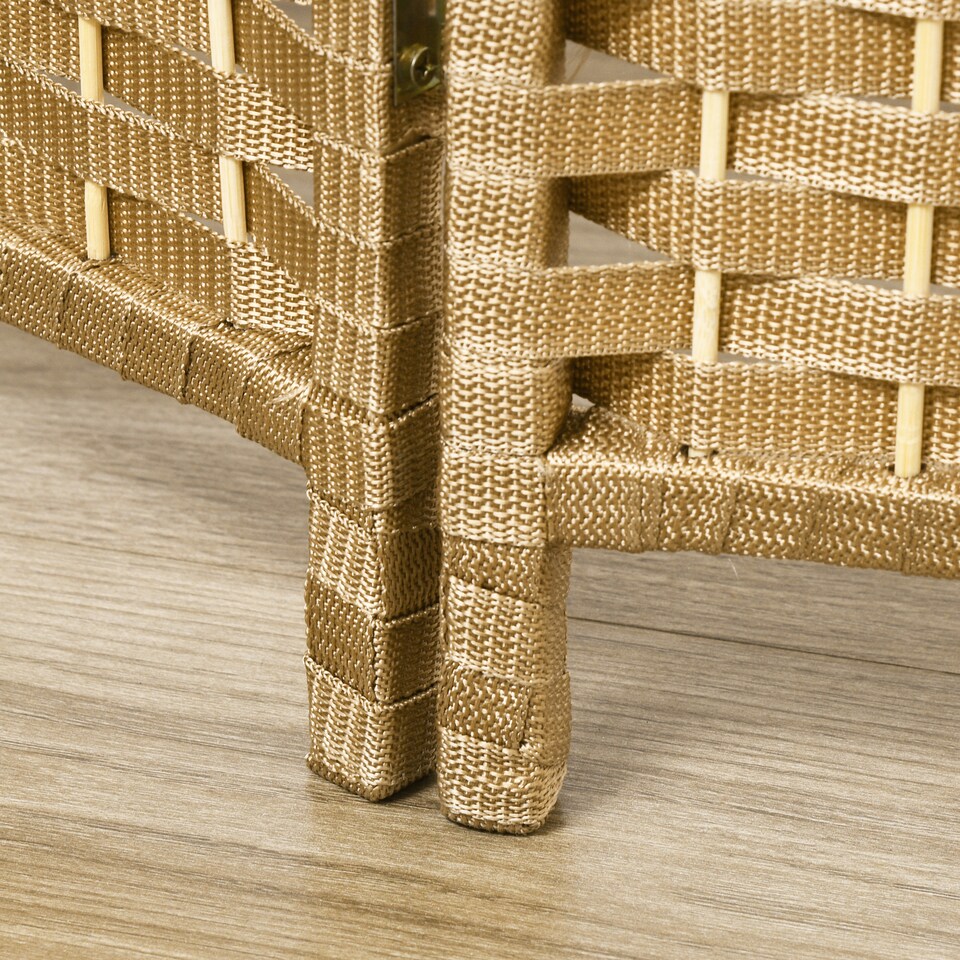 image 1 of HOMCOM 6 Panel Folding Room Divider, Freestanding Privacy Screen for Living Room, Bedroom and Office, 240 x 170cm, Natural