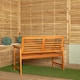 image 2 of Waimea 2 Seater Outdoor Wooden Garden Bench | Brown | Brown