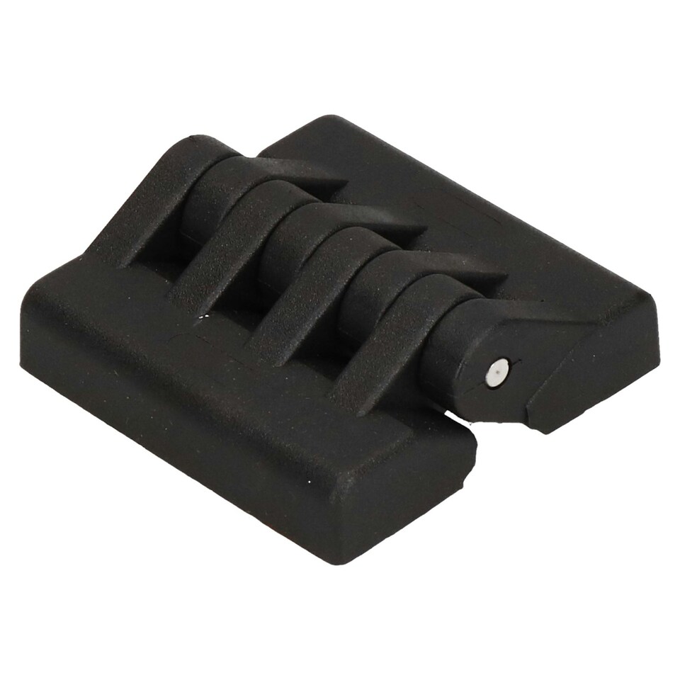 image 1 of Polyamide Hinge Plastic 64x65mm Concealed Fixing Door Locker Hatch 4PK Black
