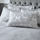 image 2 of Damask Jacquard Duvet Cover Set | Silver | Silver Grey