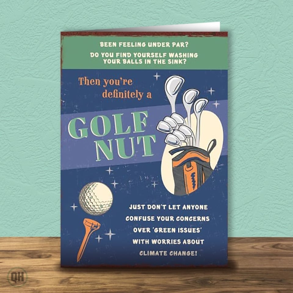 Golf Nut Greetings Card