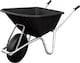 image 1 of Big Mucker Wheelbarrow Black With 120kg/100l Capacity, Strong Deep Plastic Pan, Twin Handles, Pneumatic Wheel