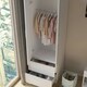 image 4 of White 2-Door 2-Drawer Wardrobe. Blue | Accent Colour: Blue