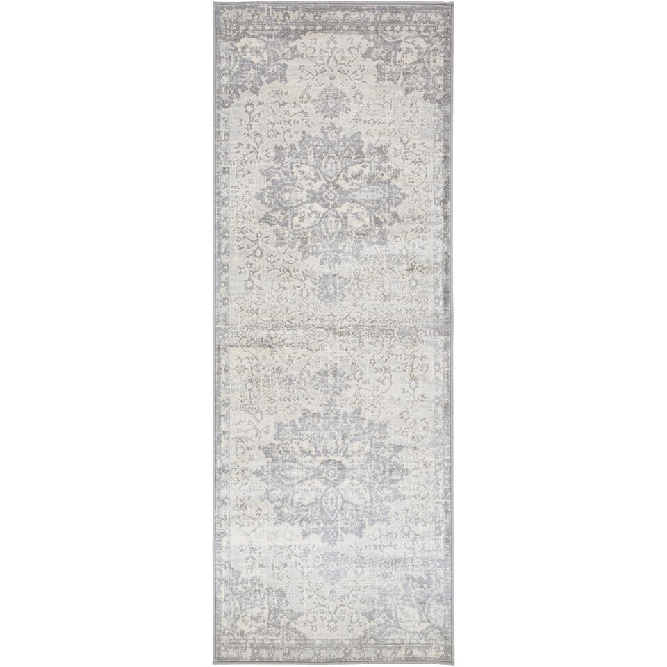 image 1 of LIVABLISS Monaco-Vintage Traditional Boho Rug 80 x 220 cm | Grey Ivory cream