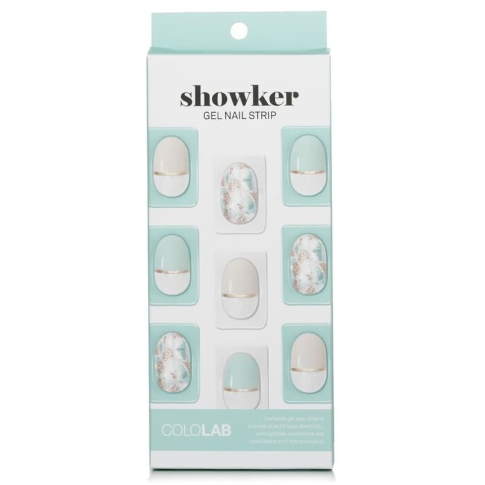 image 1 of Showker Gel Nail Strip # Csa701 Jewel Shooting Mint - 1pcs