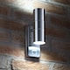 image 2 of Auraglow PIR Motion Sensor Up & Down Outdoor Wall Security Light - WARMINSTER - Stainless Steel | Silver | Stainless Steel/Cool White