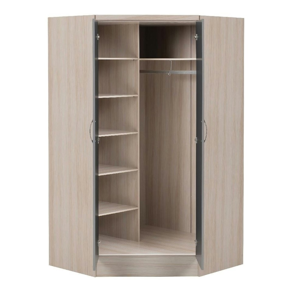 image 1 of Nevada 2 Door Corner Wardrobe Grey