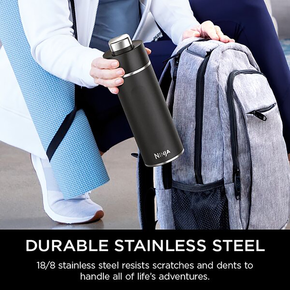 image 1 of Ninja Thirsti 700ml Travel Bottle with BubbleLock technology Black DW2401EUUKBK