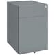 image 1 of Vinsetto 3 Drawer Metal Filing Cabinet Lockable 5 Wheels Compact Under Desk Grey