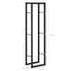 image 5 of HOMCOM Metal Firewood Log Holder Tall Firewood Rack Indoor Outdoor Fireplace Wood Storage Shelf with Side Rails, RustResistant, Black, 40W x 25D x 150H cm