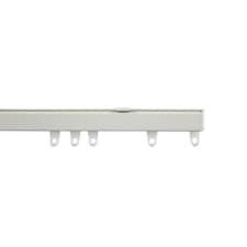 90cm White Fineline Aluminium Curtain Track | White | White