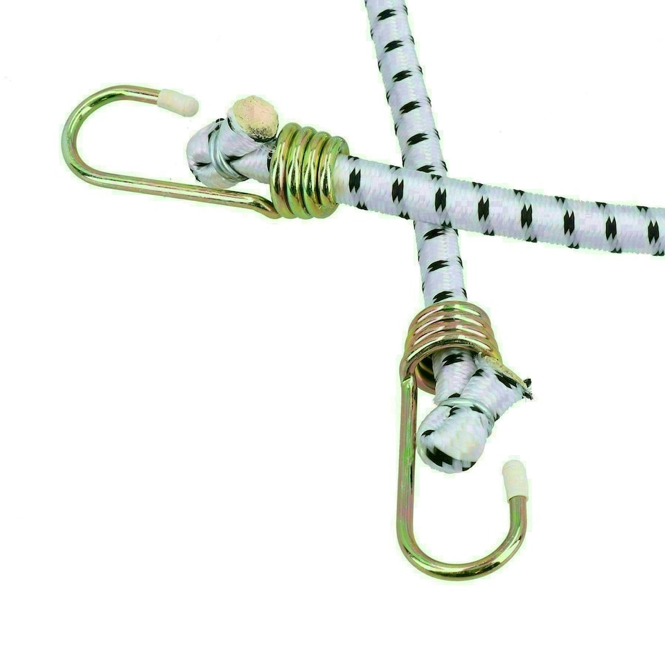 image 1 of 2pc 36" / 900mm Heavy Duty Bungee Cord Strap Tie Down Holder Metal Hooks