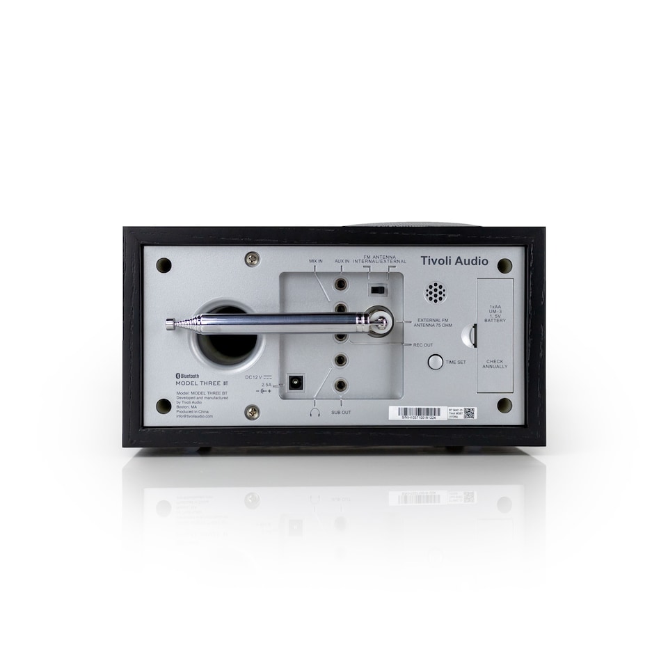 image 1 of Tivoli Audio - Model Three BT with USB-C - Black Ash/Silver